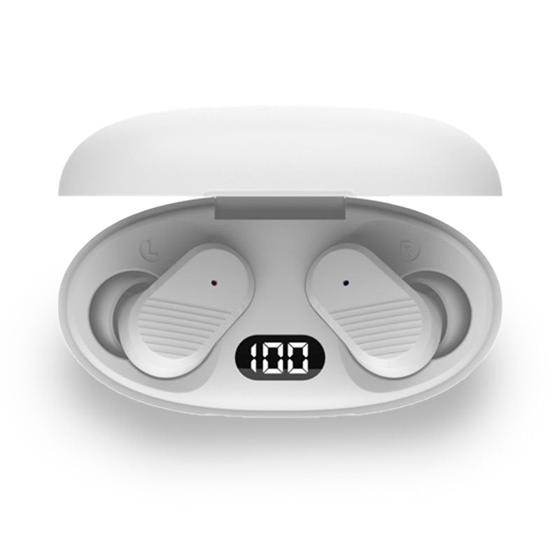 Casque stéréo Bluetooth à double oreillette, sensation de fraîcheur, blanc
