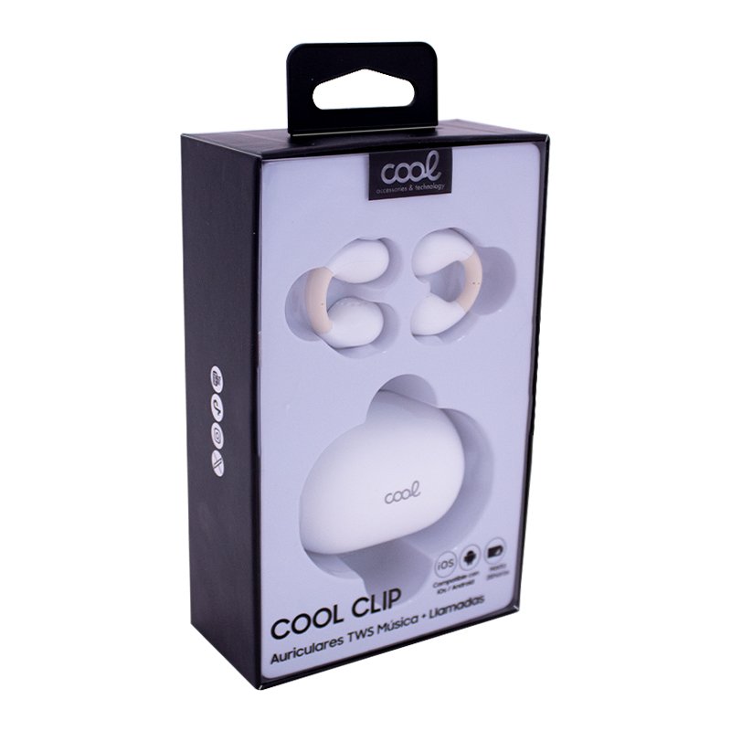 Écouteurs stéréo Bluetooth COOL Clip Blanc