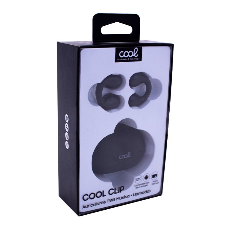 Écouteurs stéréo Bluetooth COOL Clip Noir