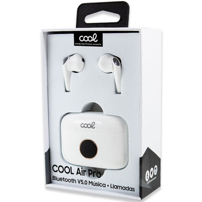 Écouteurs stéréo Bluetooth LCD Cool Air Pro Blanc