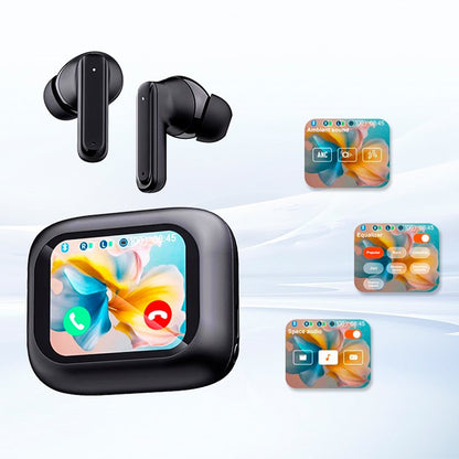 Écouteurs stéréo Bluetooth avec écran LCD Cool Ambient, blancs
