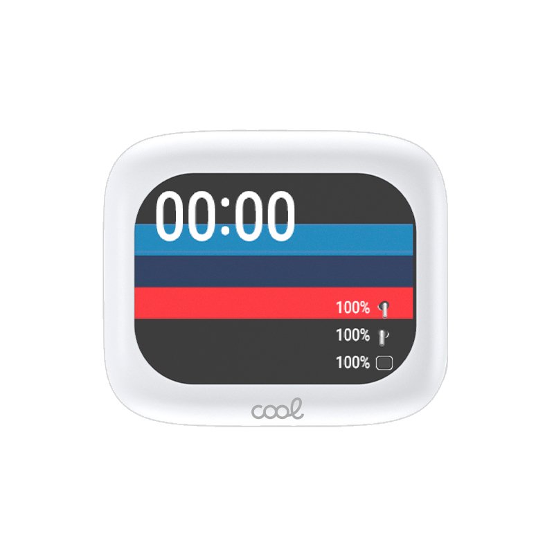 Écouteurs stéréo Bluetooth avec écran LCD Cool Ambient, blancs