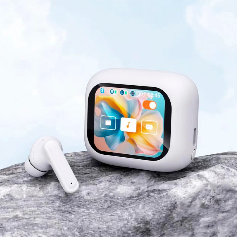 Écouteurs stéréo Bluetooth LCD Cool Ambient Noir