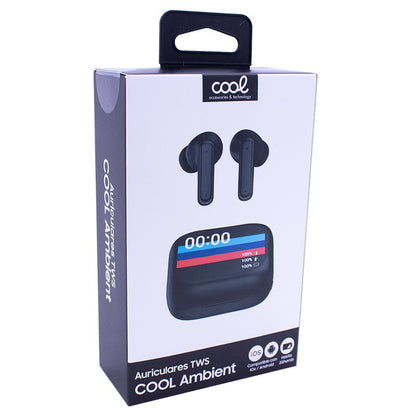 Écouteurs stéréo Bluetooth LCD Cool Ambient Noir