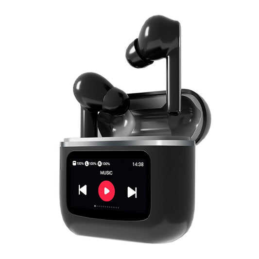 Écouteurs stéréo Bluetooth avec écran LCD Cool Touch, noirs