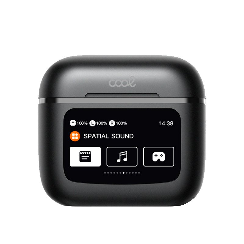 Écouteurs stéréo Bluetooth avec écran LCD Cool Touch, noirs
