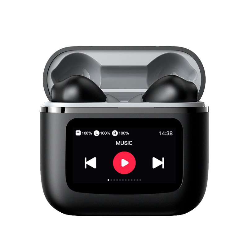 Écouteurs stéréo Bluetooth avec écran LCD Cool Touch, noirs