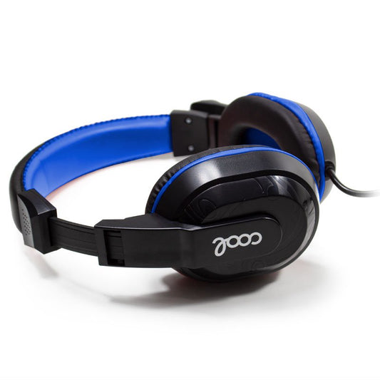 Casque stéréo de bureau Cool Dublin avec micro (noir-bleu)