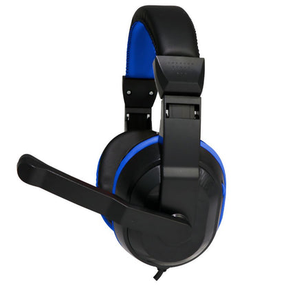 Casque stéréo de bureau Cool Dublin avec micro (noir-bleu)