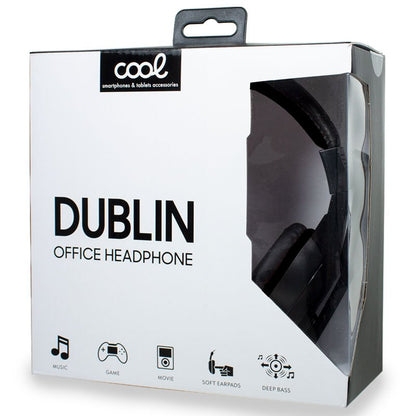 Casque stéréo Dublin Office avec micro, noir