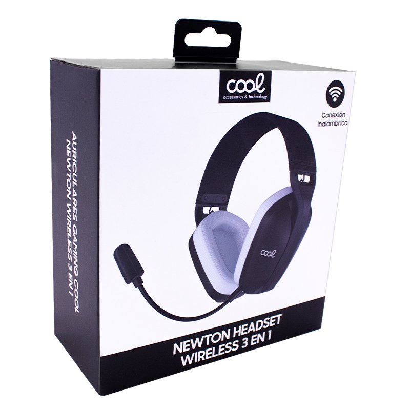 Casque stéréo PC / PS4 / PS5 noir (3 en 1 : sans fil / Bluetooth / jack) COOL Newton