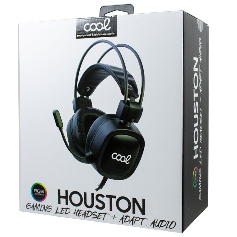 Casque stéréo PC / PS4 / PS5 / Xbox Gaming COOL Houston Adaptateur éclairage + audio