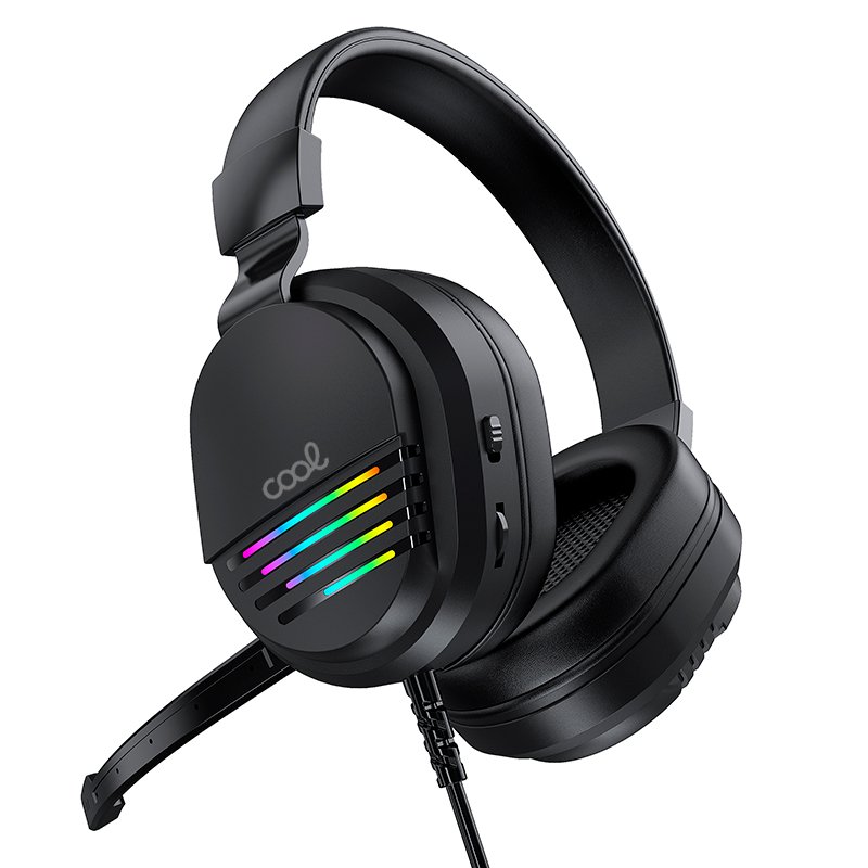 Casque de jeu stéréo Cool Nitro pour PC/PS4/PS5/Xbox avec adaptateurs audio et éclairage