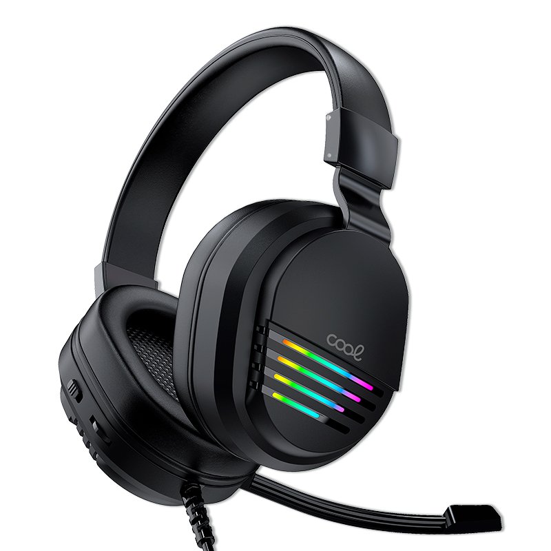 Casque de jeu stéréo Cool Nitro pour PC/PS4/PS5/Xbox avec adaptateurs audio et éclairage
