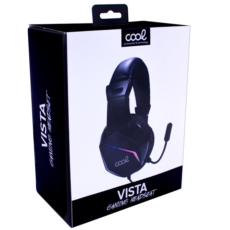 Casque de jeu stéréo COOL Vista pour PC/PS4/PS5/Xbox avec audio adaptatif et éclairage