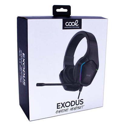 Casque de jeu stéréo PC / PS4 / PS5 / Xbox LED RGB Cool Exodus + Adapt. Audio