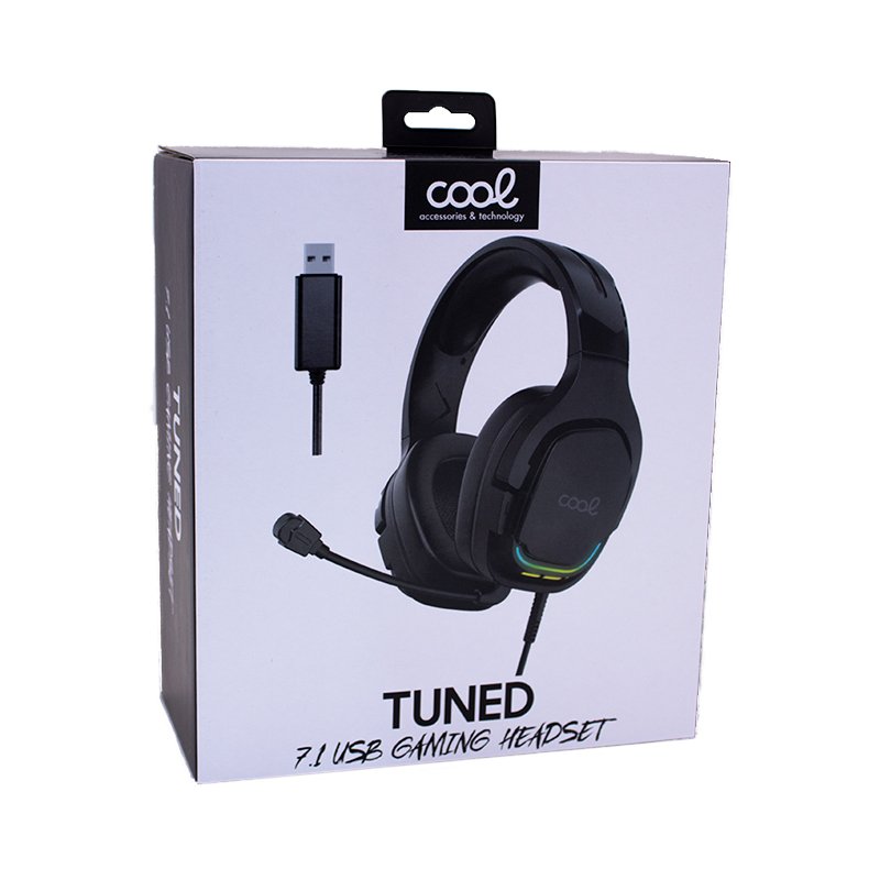 Casque de jeu stéréo PC / PS4 / PS5 / Xbox LED RGB COOL Tuned USB 7.1