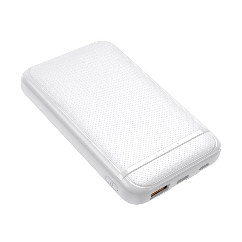 Batterie externe Power Bank 5000 mAh COOL (2 câbles : TYPE C / Lightning) Blanc