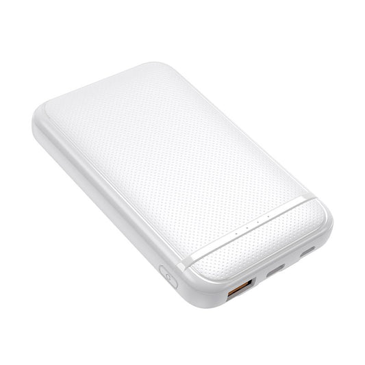 Batterie externe Power Bank 5000 mAh COOL (2 câbles : TYPE C / Lightning) Blanc