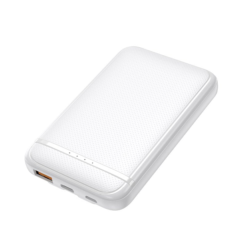 Batterie externe Power Bank 5000 mAh COOL (2 câbles : TYPE C / Lightning) Blanc