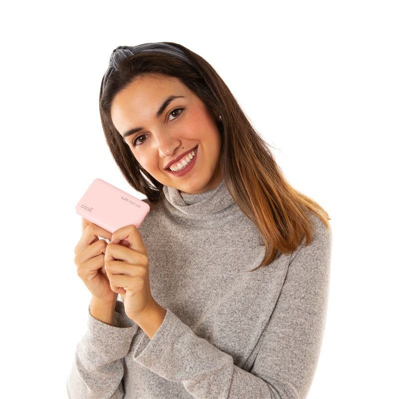 Batterie externe Power Bank 5000 mAh Cool Cuir Rose