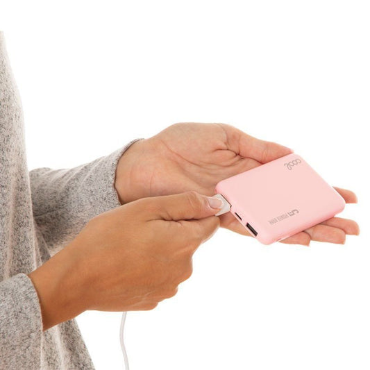 Batterie externe Power Bank 5000 mAh Cool Cuir Rose