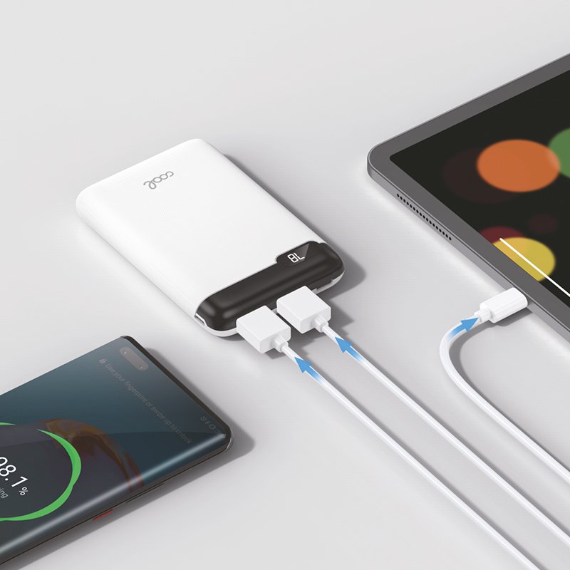 Batterie externe Power Bank 5000 mAh avec écran COOL 10 W Blanc