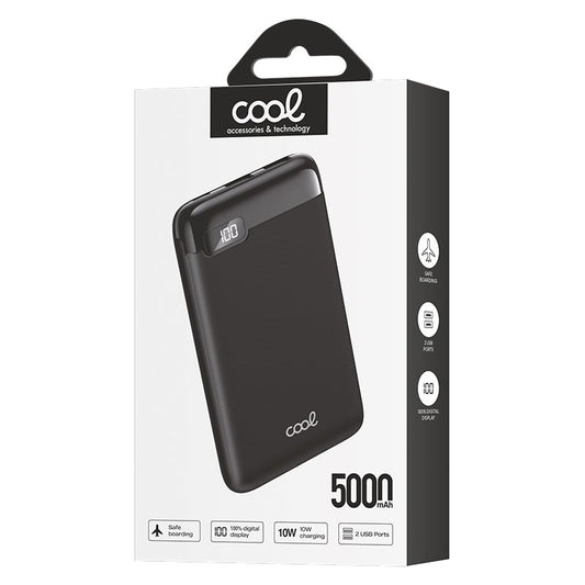 Batterie externe Power Bank 5000 mAh avec écran COOL 10 W Noir