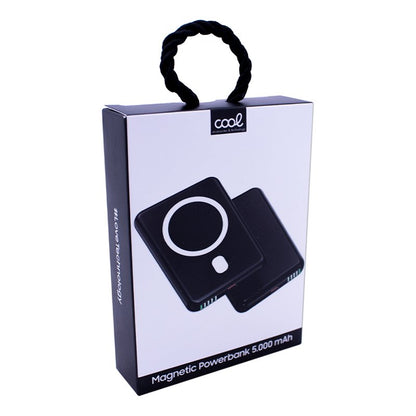 Batterie externe universelle magnétique Qi 5000 mAh Cool Noir