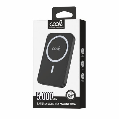 Bateria Externa Universal MAGNÉTICA Power Bank Qi 5000 mAh COOL Negro
