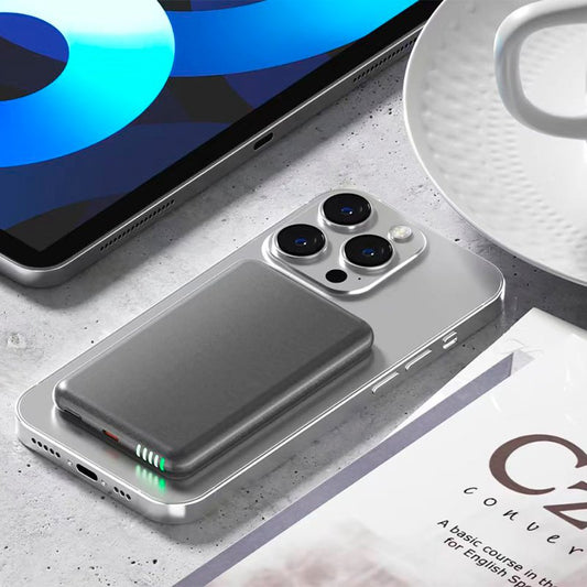 Batterie externe universelle magnétique Qi 5000 mAh Cool Noir
