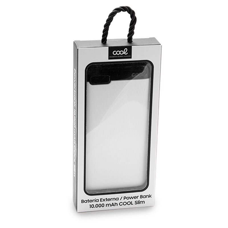 Batterie externe universelle 10 000 mAh (2 x USB / 2 A) COOL Slim Blanc