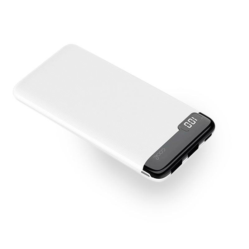 Batterie externe universelle 10 000 mAh (2 x USB / 2 A) COOL Slim Blanc