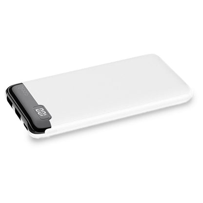 Batterie externe universelle 10 000 mAh (2 x USB / 2 A) COOL Slim Blanc