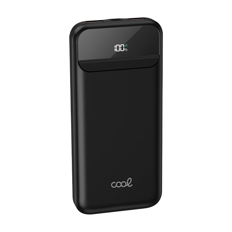 Batterie externe universelle Power Bank 10 000 mAh, charge rapide 22,5 W (3 câbles), noire