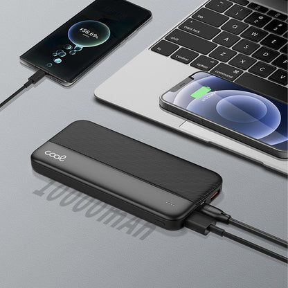 Batterie externe universelle 10 000 mAh COOL (3 A / 20 W PD) Noir