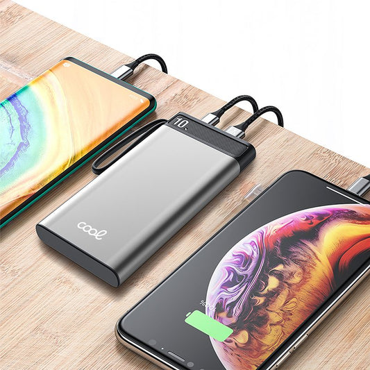 Batterie externe universelle 10 000 mAh COOL (3 A / 20 W PD) Argent