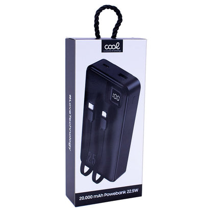Batterie externe universelle 22,5 W 20 000 mAh (Type-C / Lightning) COOL Noir