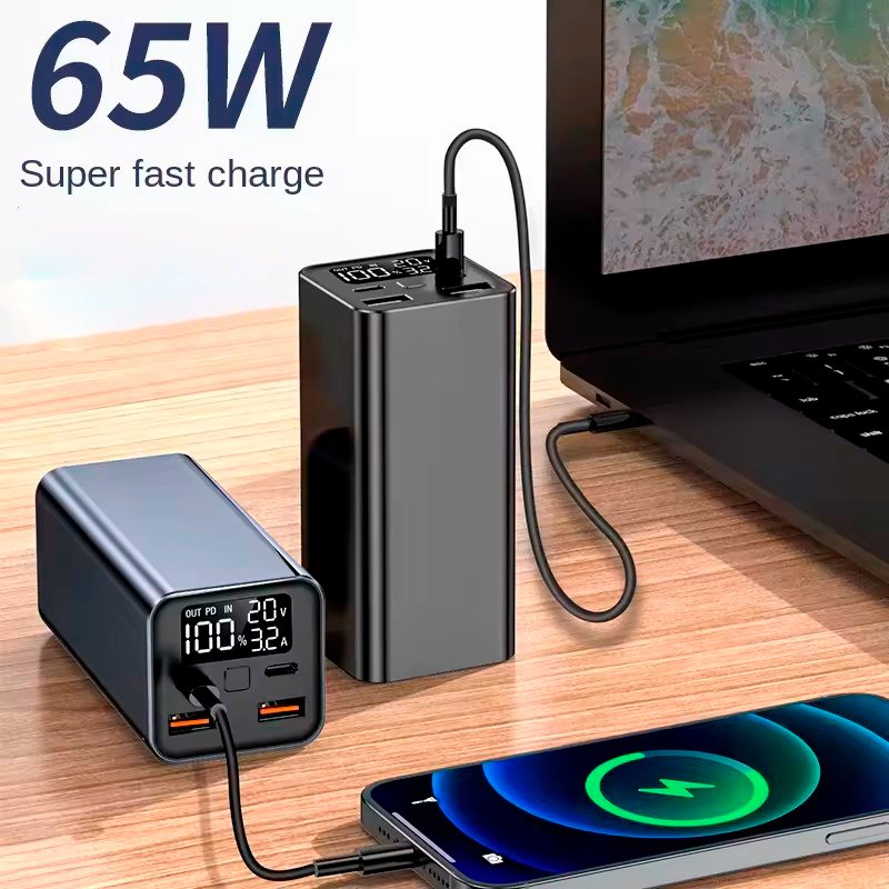 Batterie externe universelle 65 W 20 000 mAh (ordinateurs portables) Gris