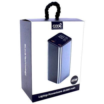 Batterie externe universelle 65 W 20 000 mAh (ordinateurs portables) Gris