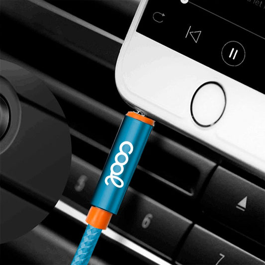Câble jack 3,5 mm vers jack 3,5 mm COOL Audio-Audio Nylon Bleu clair (1 m)