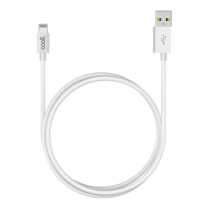 Câble USB compatible Lightning COOL pour iPhone/iPad (3 mètres) Blanc