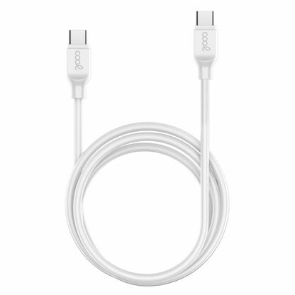Cable USB Compatible COOL Universal TIPO-C a TIPO-C (1 metro) Blanco 3 Amp