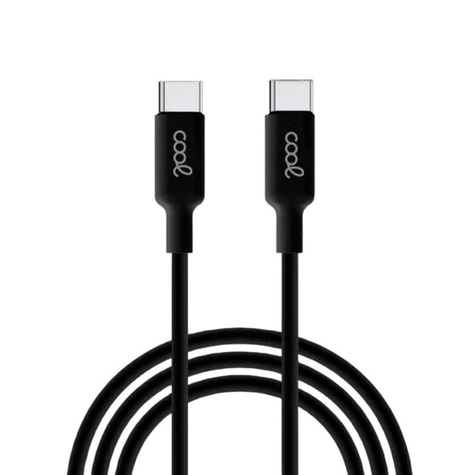 Cable USB Compatible COOL Universal TIPO-C a TIPO-C (1 metro) Negro 3 Amp