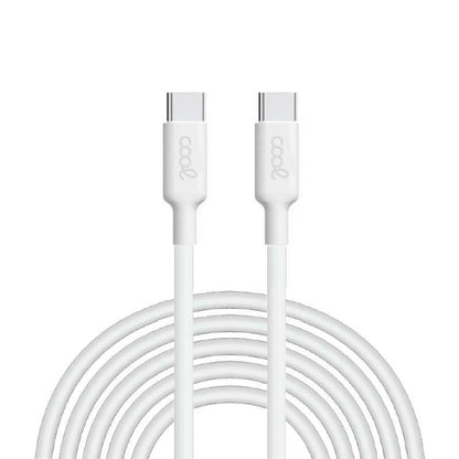 Cable USB Compatible COOL Universal TIPO-C a TIPO-C (3 metros) Blanco 3 Amp
