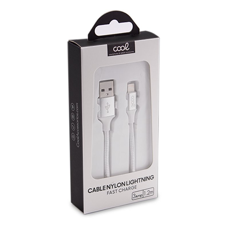 Câble USB Lightning universel en nylon COOL pour iPhone / iPad (1,2 mètre)