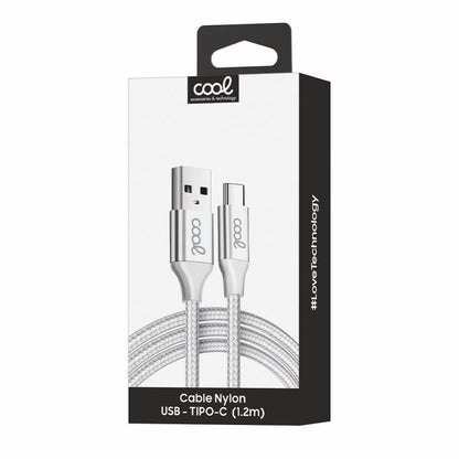 Cable USB COOL Nylon Universal Tipo C (1.2 metros)