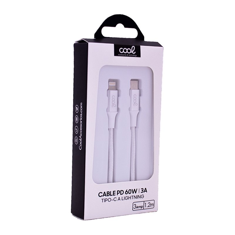 Câble USB universel COOL Nylon Type C vers Lightning (1,2 mètre)