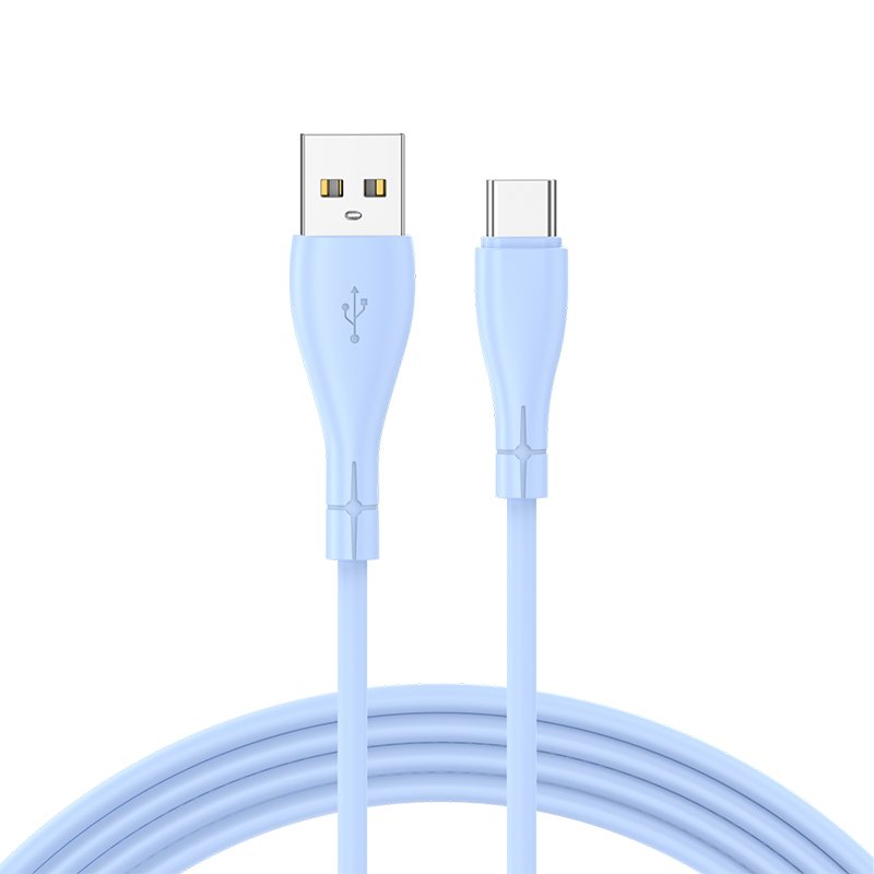 Câble USB COOL Universel Silicone Type C (1 mètre) Bleu Clair