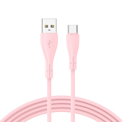 Câble USB COOL Universel Silicone Type C (1 mètre) Rose
